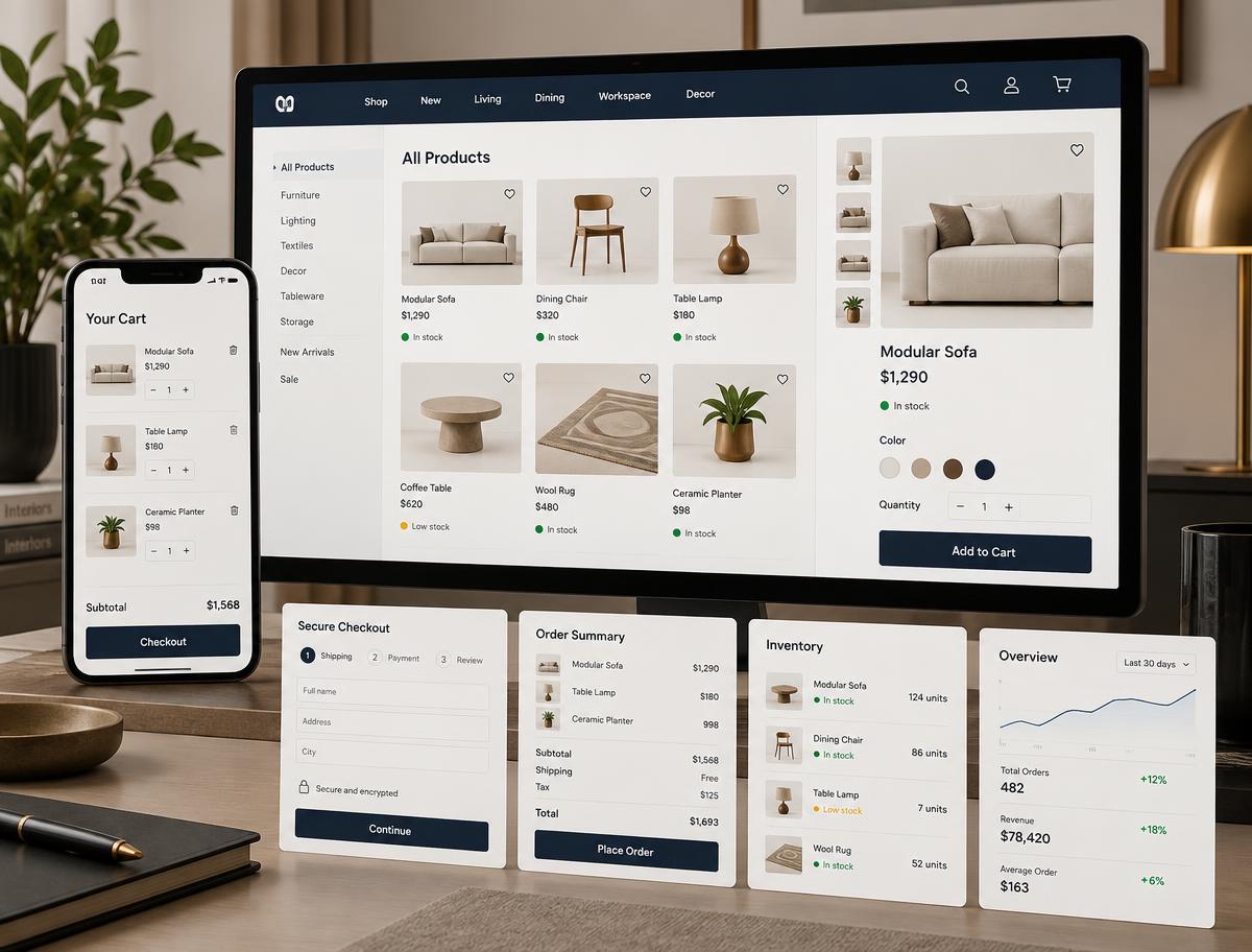 Online Stores & Payments interface example